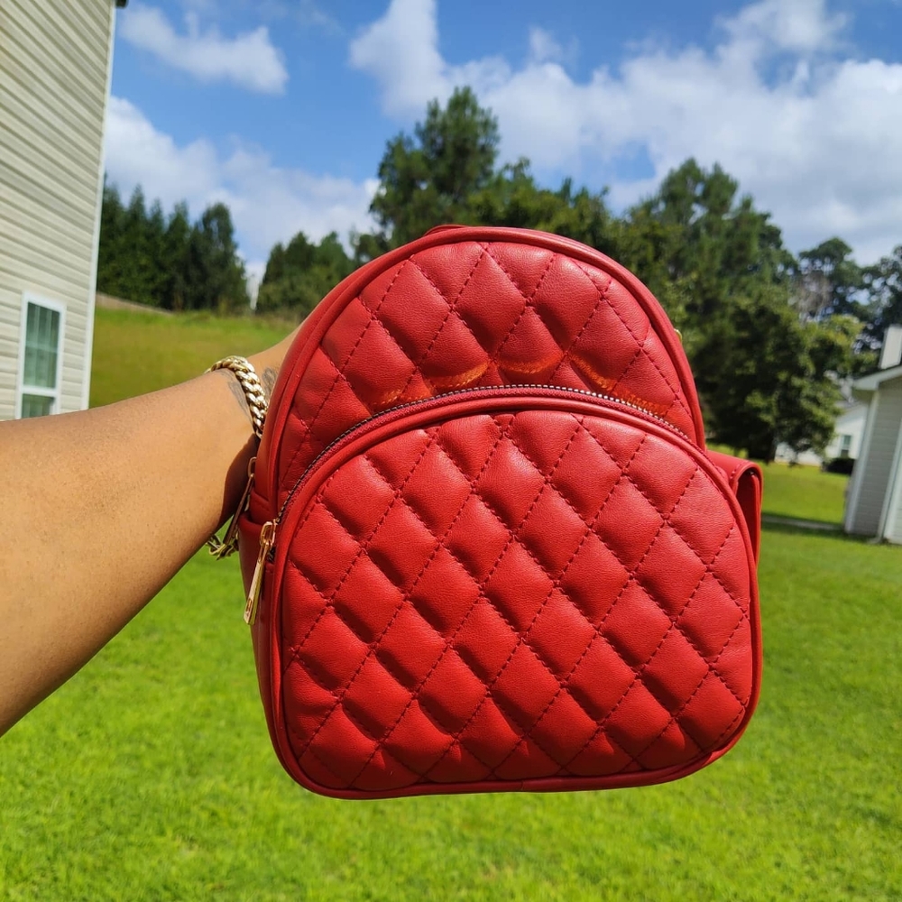 Small red backpack